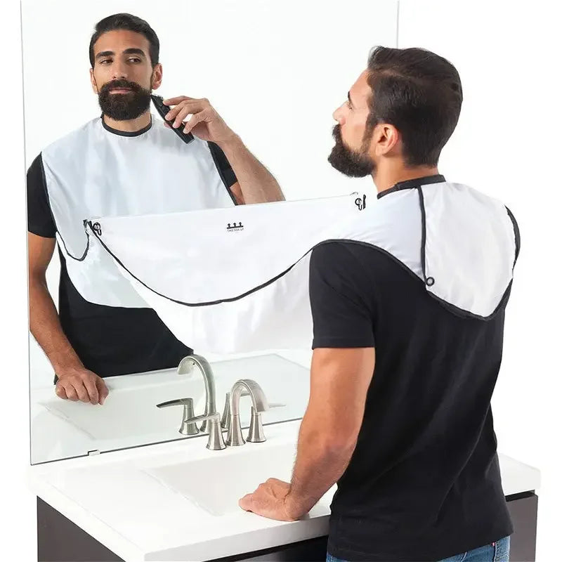 Beard Trimming Cape for Men – No-Mess Hair Catcher Apron for Shaving & Grooming
