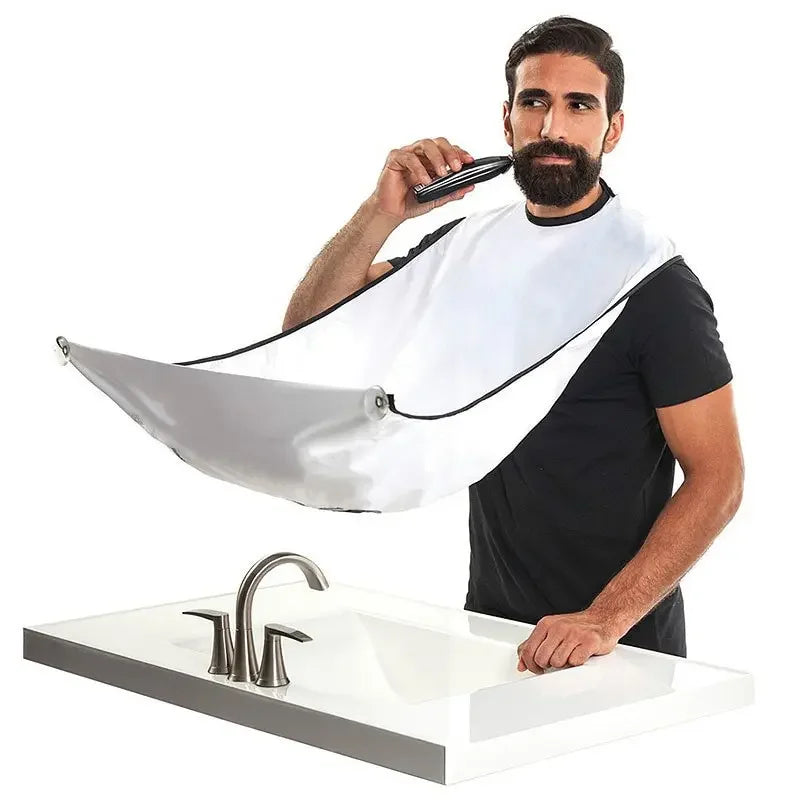 Beard Trimming Cape for Men – No-Mess Hair Catcher Apron for Shaving & Grooming