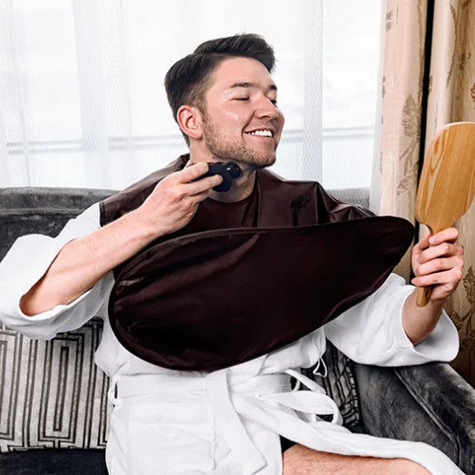 Beard Trimming Cape for Men – No-Mess Hair Catcher Apron for Shaving & Grooming